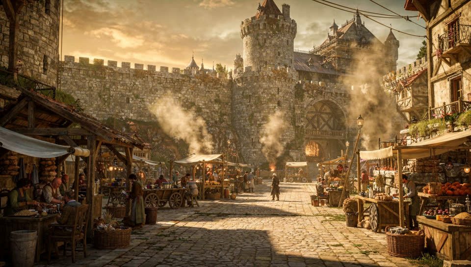 A strong and thriving medieval city